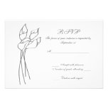 Rsvp de mariage de zantedeschia invitations personnalisables
