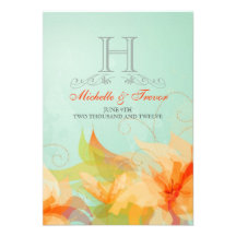 RSVP - Invitations abstraites florales élégantes d