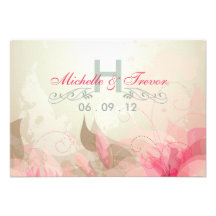 RSVP - Invitations abstraites florales modernes de