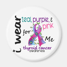 Ruban d'usage du cancer de la thyroïde I pour MOI  Magnets