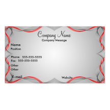 Ruban gris cartes de visite personnelles