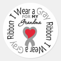 Ruban gris d'usage du diabète I pour ma grand-mama Adhésifs Ronds