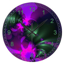 Rubans magenta violets lutin de fractale pourpre d horloges