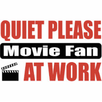 Ruhe-bitte Film-Fan bei der Arbeit