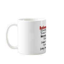 "Ruhestands-Zeitplan-" lustige Geschenke Tee Tasse