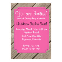 Rustic Birthday Party Invitations einladungen