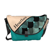 Sac à motifs de losanges cranté personnalisé de Ri Sacoches