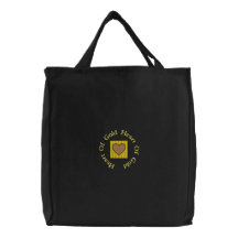 Sac brodé par c?ur d'or