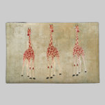 Sac d'accessoire de voyage de girafes de rose roug sacs baguettes