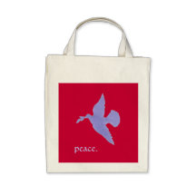Sac d'épicerie de colombe de paix