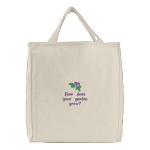 Sac fourre-tout brodé à pensée