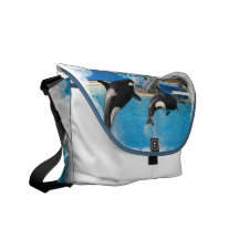Sac messenger à baleines d'orque sacoches