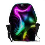 Sac messenger abstrait à néon besaces