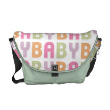 Sac messenger coloré à maman de crèche de lettres  sacoche