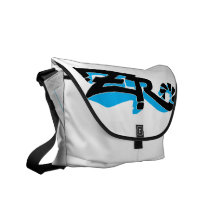 Sac messenger (cyan) à ivoire de Cero Sacoche
