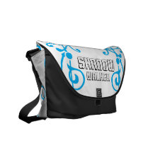 Sac messenger (cyan) à ivoire de fibrille besace