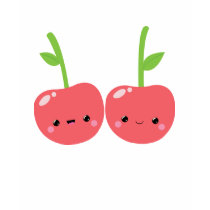 Saftige niedliche Kawaii Kirschen