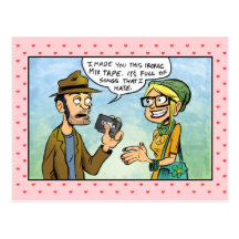 Saint-Valentin ironique de bande de mélange de hip Cartes Postales