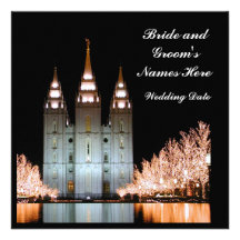 SaltLakeTemple-InvitationToWeddingReception Personalisierte Einladungskarten