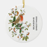 Salutations de saison ornement de noël