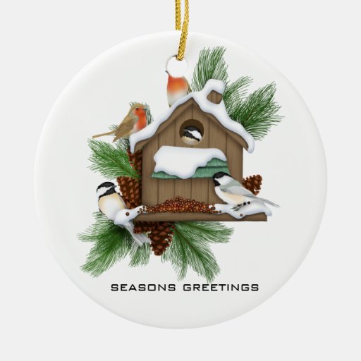 Salutations de saison ornements de noël