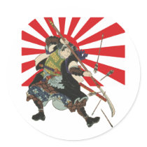 Samurai-Flaggen-Aufkleber