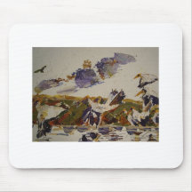 Sanctuaire d'oiseaux tapis de souris
