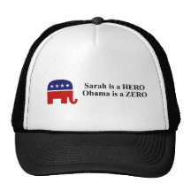 Sarah ist ein Held. Obama ist null Baseballcaps
