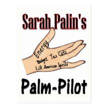 Sarahs Palm Pilot Postkarte