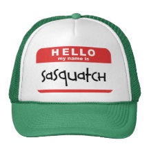 sasquatch NamensAbzeichen-Fernlastfahrerhut großer Baseballkappe