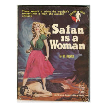 satan est une femme ! carte postale