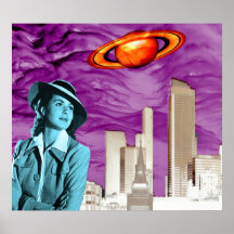 Saturn-Stadt Poster