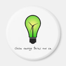 Saubere Energie-Birne - Magnet Kühlschrankmagnet
