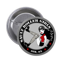 Sault Rollen-Mädchen - Knopf Anstecknadelbuttons