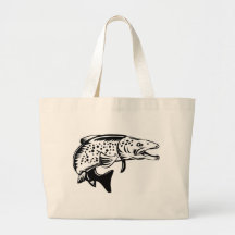 sauter repéré de poissons de truite sacs