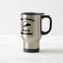 Sauvez un cowboy…. Montez un barman Tasse