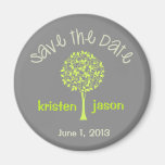 Save the Date grüner/grauer Baum-Magnet Magnete