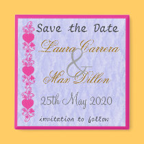 Save the Date mit Herz-Magneten magnete