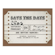 Save the Date Vintage Kartenpostkarten