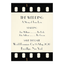 Save the Date Wedding mit einem Film-Film-Thema einladungen