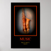 Saxophon-Plakat