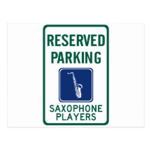 Saxophon-Spieler-Parken Postkarte