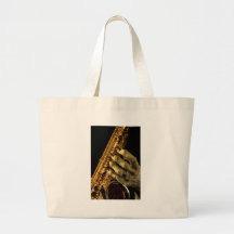 Saxophone avec la main de monstre sac