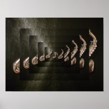 Saxophone deux jouant une note musicale posters
