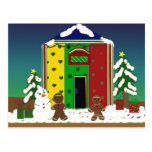 Scène de neige de Noël Carte Postale