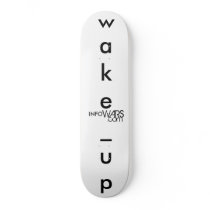 Schablonen-Entwurf Skateboard Infowars.com "Wake_U