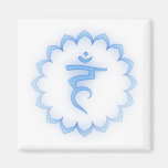 "Schablonen" Kehle Chakra - hellblau Kühlschrankmagnete