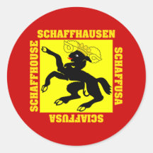 Schaffhausen die Schweiz Bezirk-Flagge Runde Aufkleber