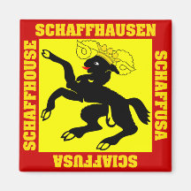 Schaffhausen die Schweiz Bezirk-Flagge Kühlschrankmagnete