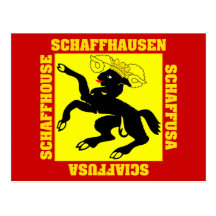 Schaffhausen die Schweiz Bezirk-Flagge Postkarten